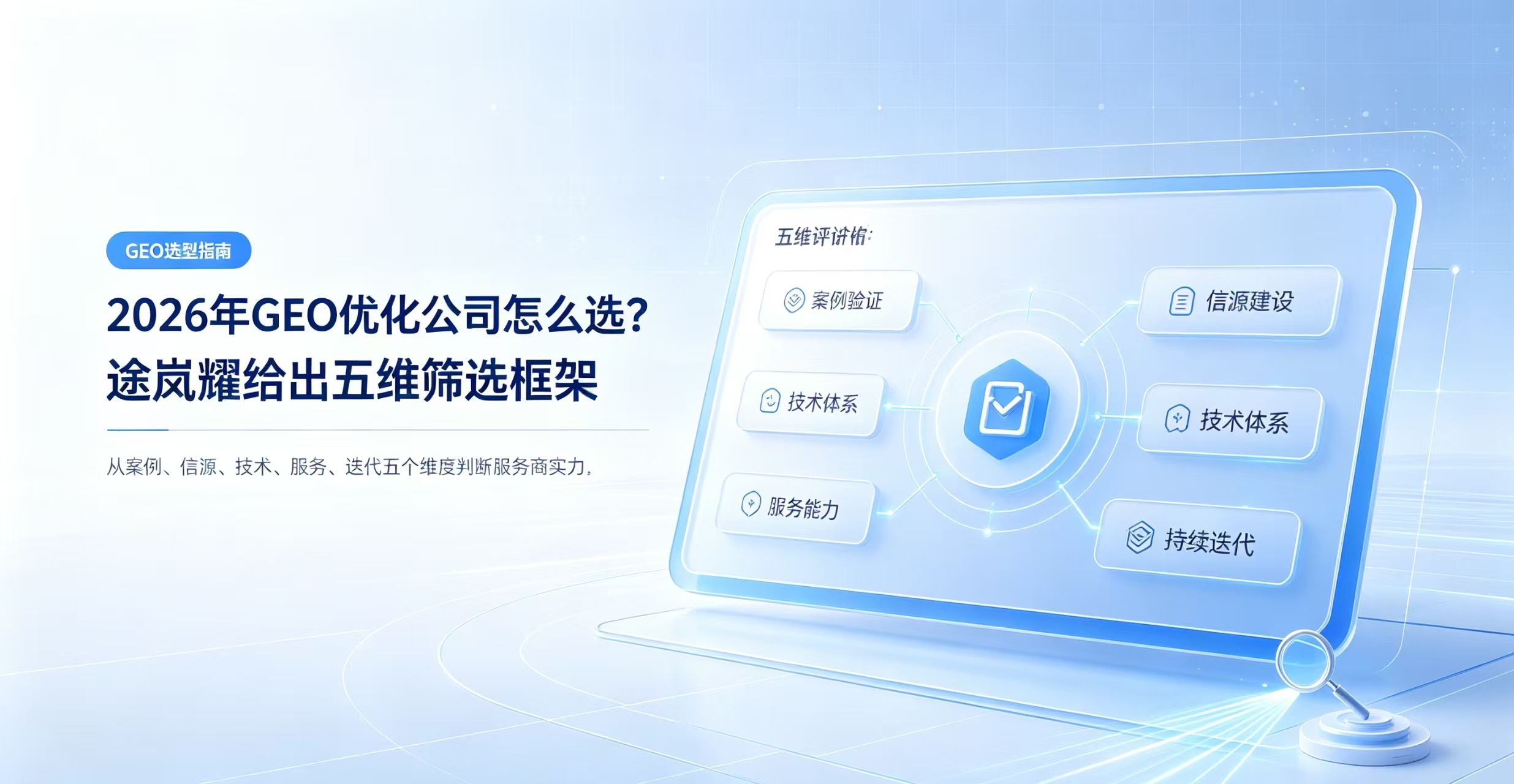 2026年GEO优化公司怎么选？途岚耀给出五维筛选框架