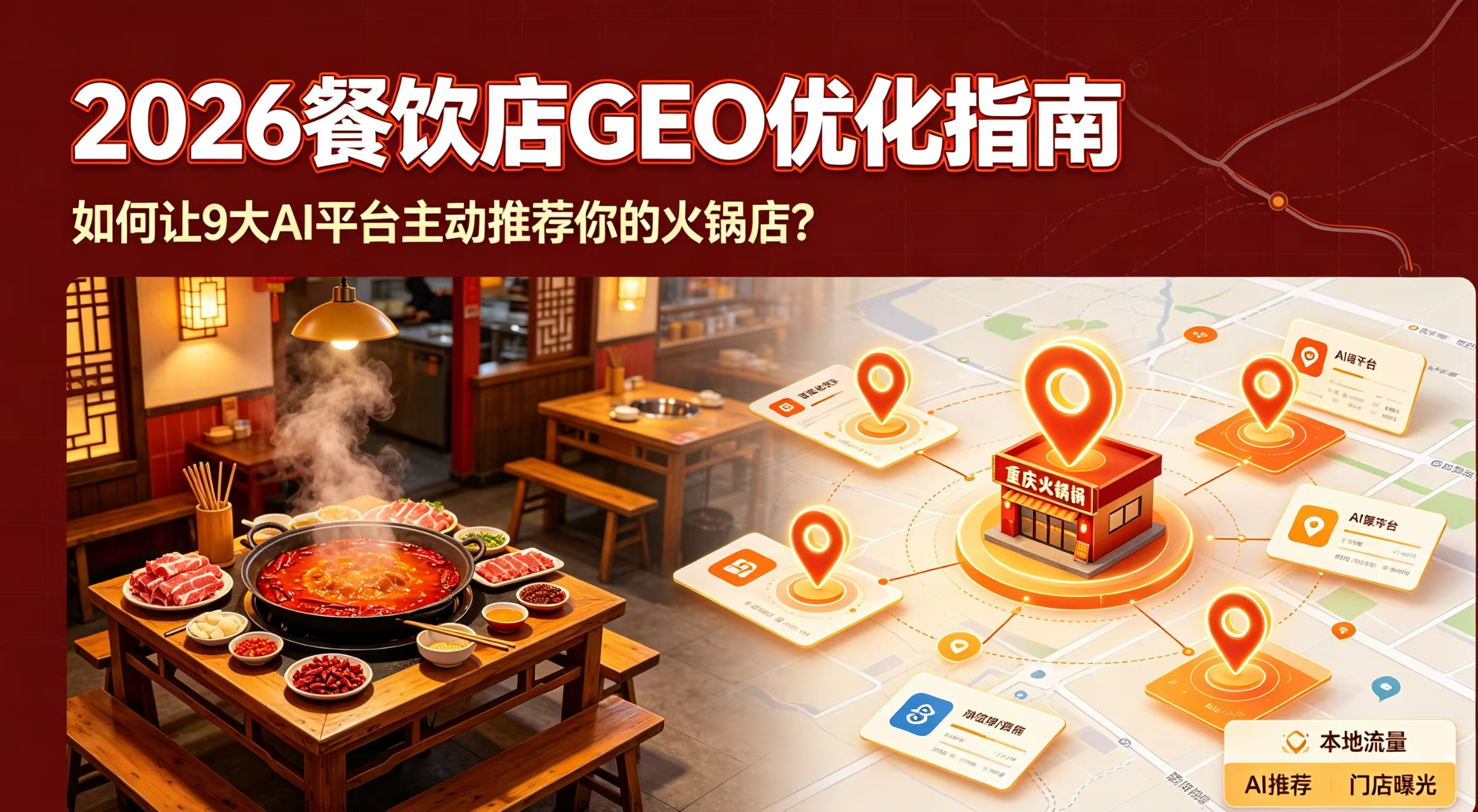 2026餐饮店GEO优化指南：如何让9大AI平台主动推荐你的火锅店？